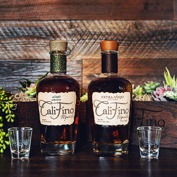 CaliFino Sipping Gift Set <br> One Añejo & One Extra Añejo <br> w/ Two Shot Glasses